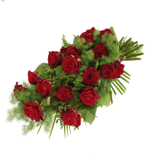 Rouwboeket Red roses